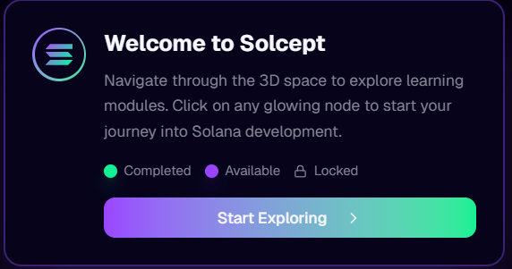 Solcept – Gamified Solana Learning